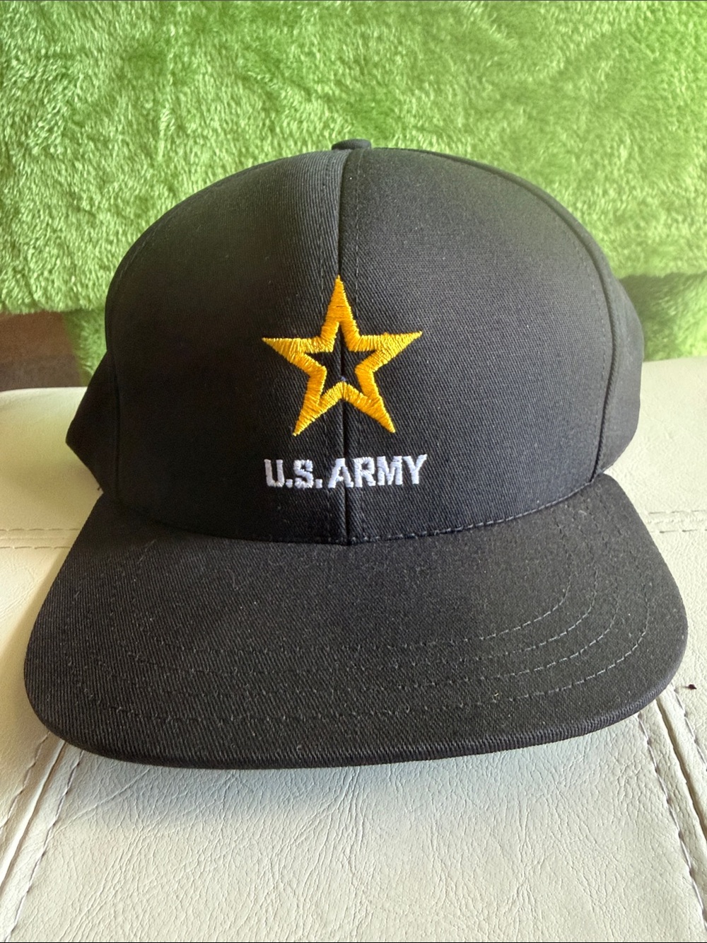 U.S. Army Black Kids Cap with Gold Star Embroidery